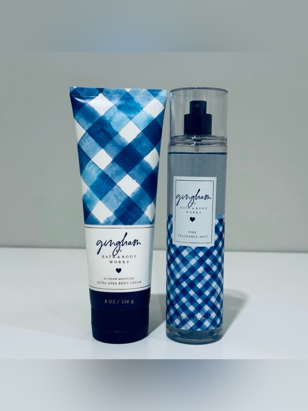 NWT Bath & Body Works Gingham Body Mist & Body Cream
